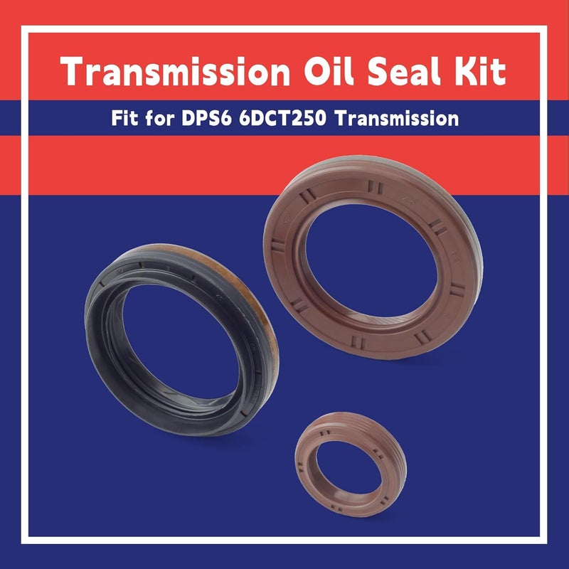Dusledel DPS6 6DCT250 Transmission Front Oil Seal Kit Includes Input/Output Shaft Seal Replacement for Ford Fiesta 2012-up for Focus 2011-up for B-Max 2012-up for EcoSport 2013-up - Image 2